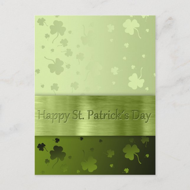 Noble St. Patrick's Day Shamrocks - vykort (Framsida)