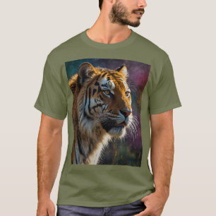 Noble Tiger Painterly Porträtt T Shirt