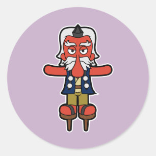 Noble Warrior Daitengu- Japanska Yokai Runt Klistermärke