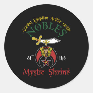 Nobles Mystic Shrine Aeaonms Pha Pappor D Runt Klistermärke