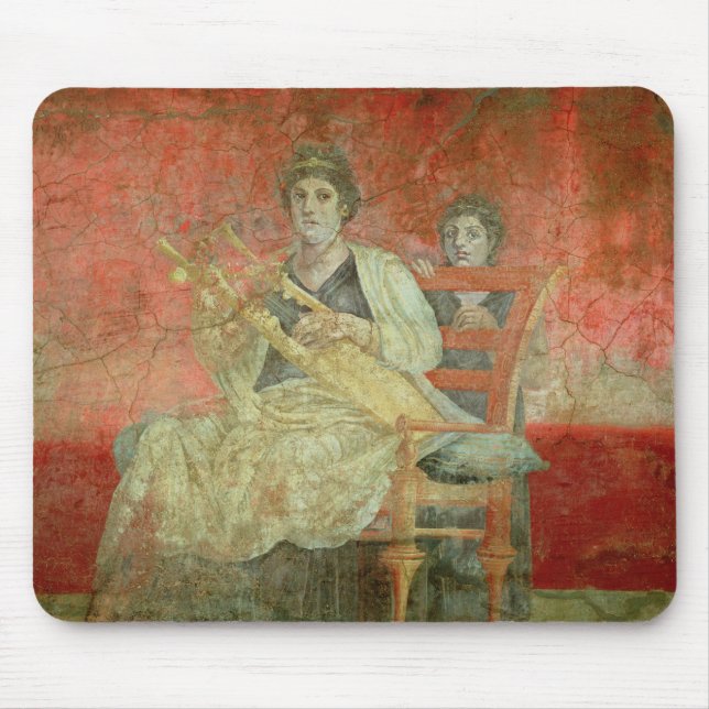 Noblewoman som leker en Cithera Musmatta (Framsidan)