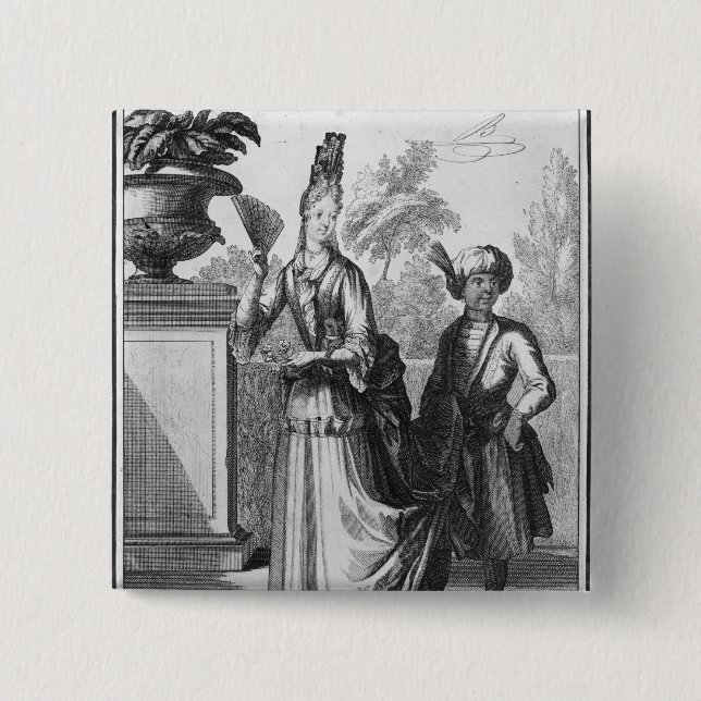 Noblewomans klänning, sent 17th århundrade knapp (Framsida)