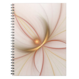 Nobly Copper and Guld Abstrakt Modern Fractal Art Anteckningsbok
