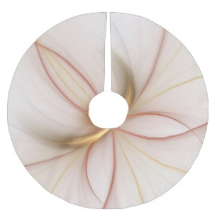 Nobly Copper and Guld Abstrakt Modern Fractal Art Julgransmatta Borstad Polyester
