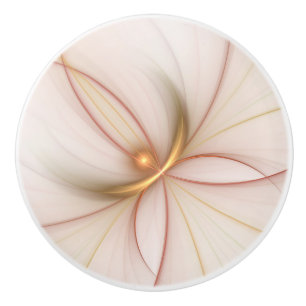 Nobly Copper and Guld Abstrakt Modern Fractal Art Knopp