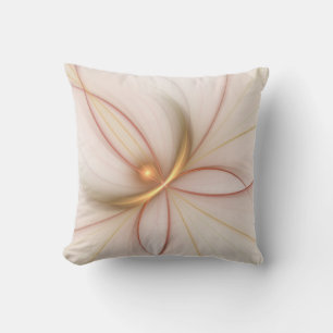 Nobly Copper and Guld Abstrakt Modern Fractal Art Kudde