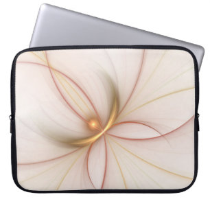 Nobly Copper and Guld Abstrakt Modern Fractal Art Laptop Fodral