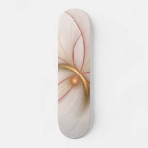 Nobly Copper and Guld Abstrakt Modern Fractal Art Mini Skateboard Bräda 18,5 Cm