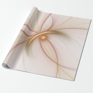 Nobly Copper and Guld Abstrakt Modern Fractal Art Presentpapper