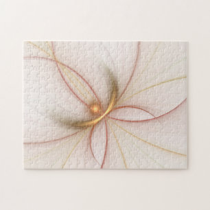 Nobly Copper and Guld Abstrakt Modern Fractal Art Pussel