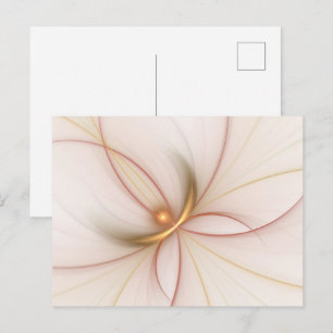 Nobly Copper and Guld Abstrakt Modern Fractal Art Vykort