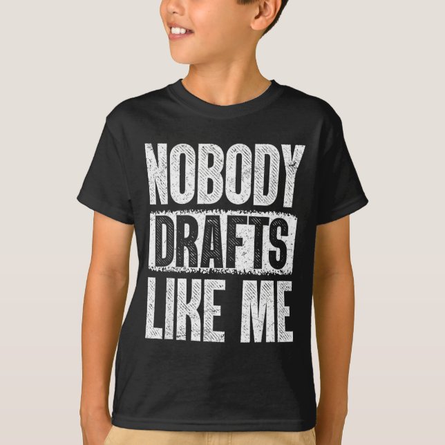 Nobody Drafts Like Me Fantasy Football Draft Day  T Shirt (Framsida)