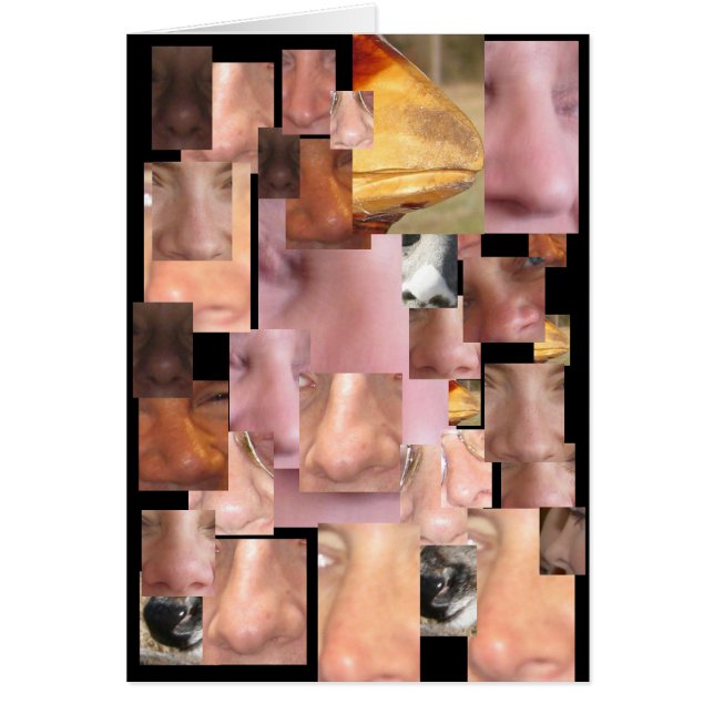 NOBODY NOSE HÄLSNINGSKORT (Framsidan)