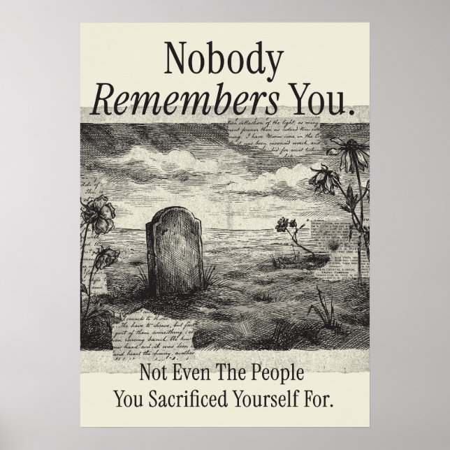 Nobody Remembers You Poster (Framsidan)