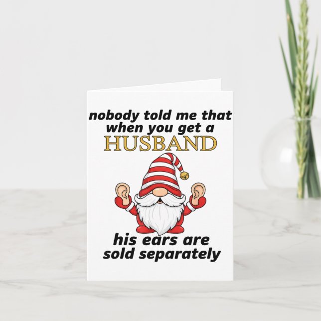 Nobody Told Me When You Get A Husband His Ears Sol Kort (Framsida)