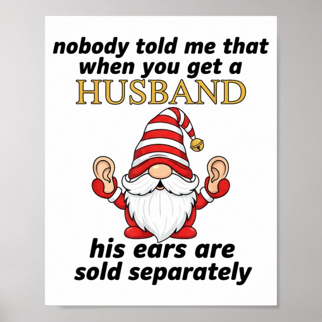 Nobody Told Me When You Get A Husband His Ears Sol Poster (Framsidan)