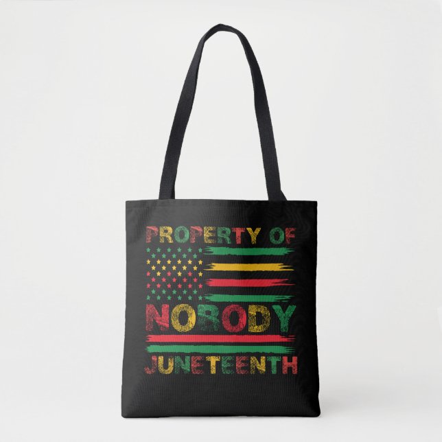 Nobody's egendom Juneteenth USA:s amerikanska flag Tygkasse (Framsida)