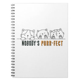 Nobody's Purr-fect Notebook (6.5" x 8.75") Anteckningsbok