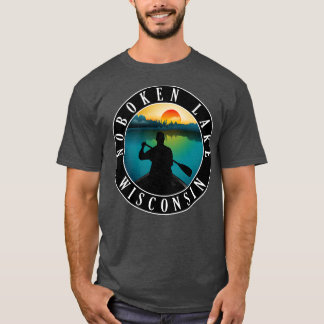 Noboken Sjö Wisconsin Canoeing 2 T Shirt