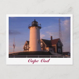 Nobska Lighthouse Cape Cod Skogen Hål Falmouth Vykort