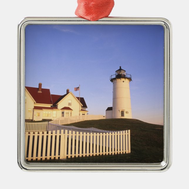 Nobska Lighthouse, Woods Hole, Massachusetts Julgransprydnad Metall (Framsidan)