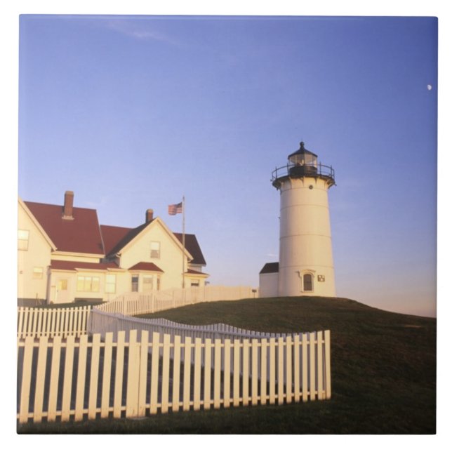 Nobska Lighthouse, Woods Hole, Massachusetts Kakelplatta (Framsidan)