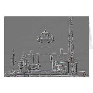 Nobska Point Lighthouse Digital Art Hälsningskort