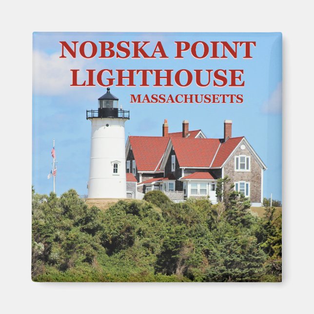 Nobska Point Lighthouse, Massachusetts Magnet (Framsidan)