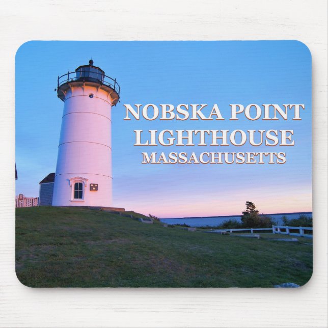 Nobska Point Lighthouse, Massachusetts Mousepad Musmatta (Framsidan)