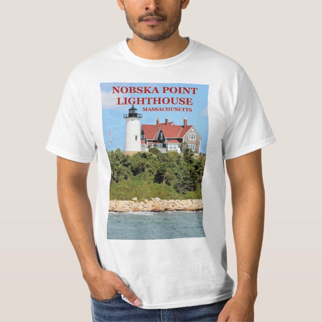 Nobska Point Lighthouse, Massachusetts T-Shirt (Framsida)