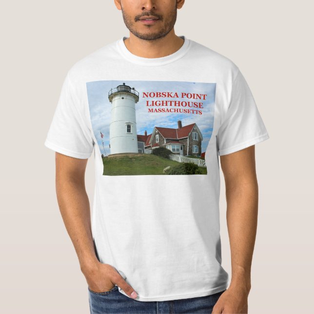 Nobska Point Lighthouse, Massachusetts T-Shirt (Framsida)