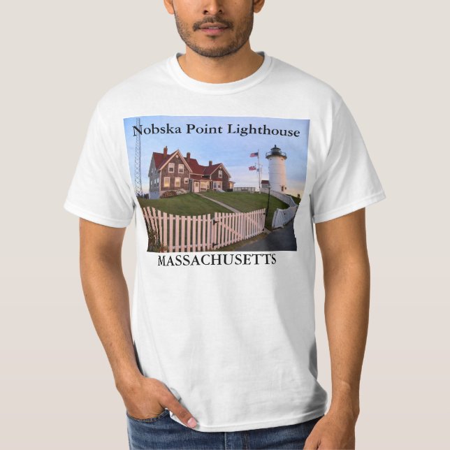 Nobska Point Lighthouse, Massachusetts T-shirt (Framsida)