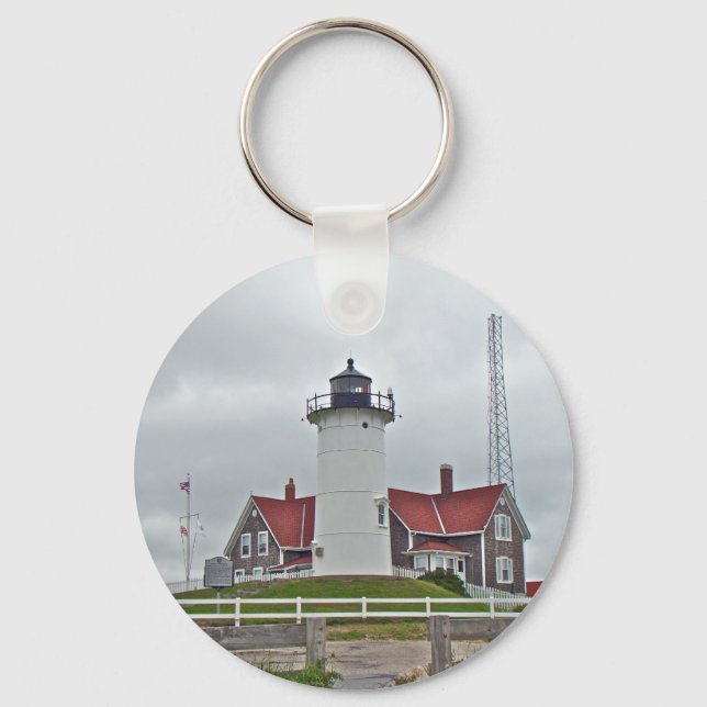 Nobska Point Lighthouse-serien Nyckelring (Framsida)