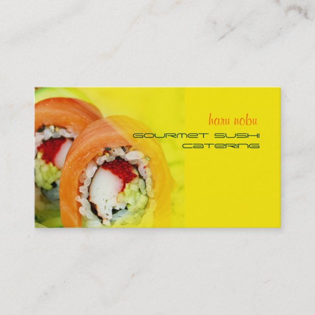 Nobu Gourmet Sushi catering Visitkort (Framsida)