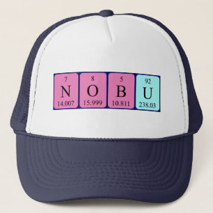 Nobu periodiska bord namn hat keps
