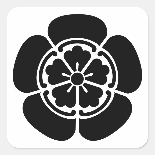 Nobunaga Oda Fyrkantigt Klistermärke (Framsida)