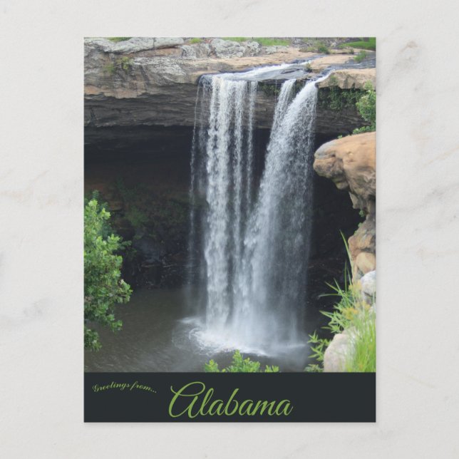 Noccalula Falls Gadsden Alabama Vykort (Framsida)