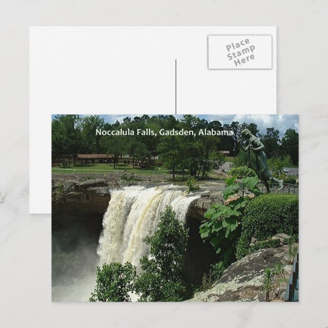 Noccalula Falls, Gadsden, Alabama Vykort (Fram/baksida)