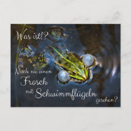 Noch nie einen Frosch mit Schwimmflügeln gesehen? Vykort