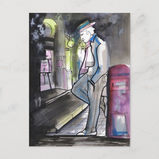 Noche y Buzon Tango Vykort (Framsida)