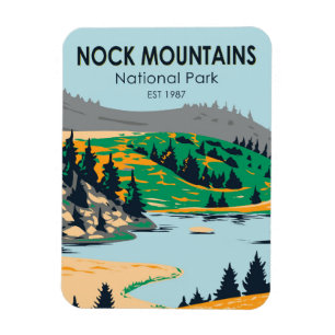 Nock Mountains nationalpark Austria Vintage Magnet