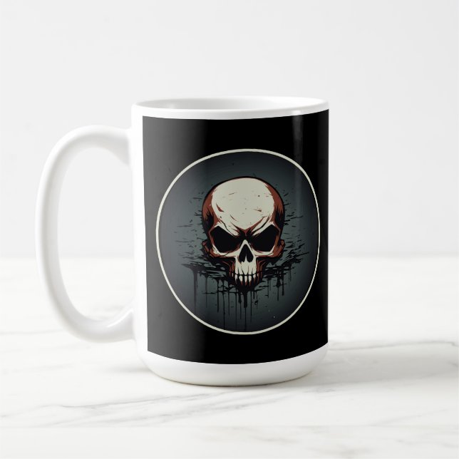 Nocturnal Drip Skull Artwork Kaffemugg (Vänster)