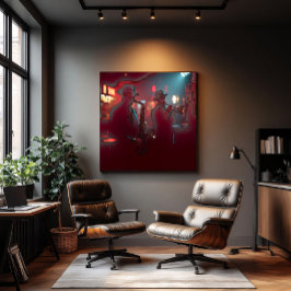 Nocturnal Rhythm energy of jazz Canvastryck