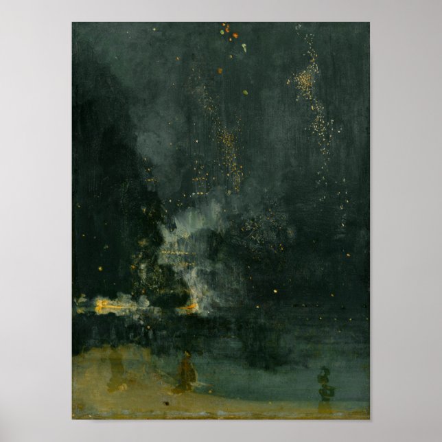 Nocturne i Svarta och Guld - Fallraketen Poster (Framsidan)