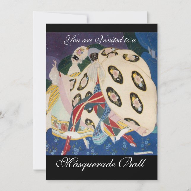 NOCTURNE MED MASKER ,MARDI GRAS MASQUERADEBAL INBJUDNINGAR (Framsida)