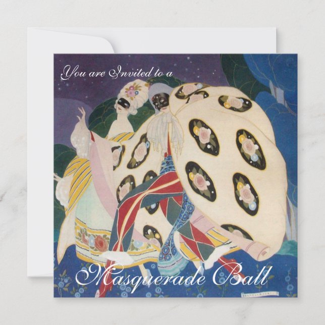 NOCTURNE MED MASKS,MARDI GRAS MASQUERADE BOLL INBJUDNINGAR (Framsida)