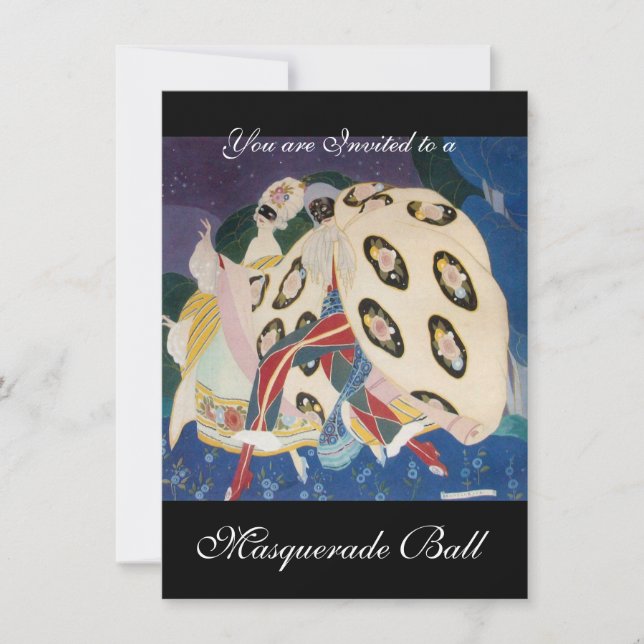 NOCTURNE MED MASKS,MARDI GRAS MASQUERADE BOLL INBJUDNINGAR (Framsida)