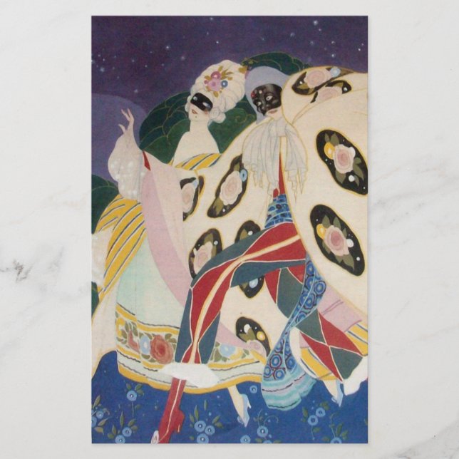 NOCTURNE MED MASKS/Venetian Masqueraad Brevpapper (Framsida)