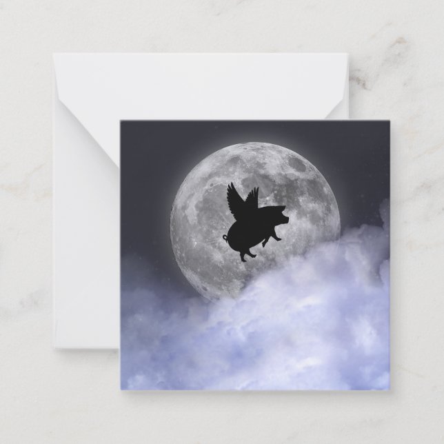 Nocvändal Flies Grisar Anteckningskort (Framsida)