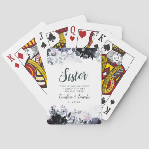 Nocvert Blommigt Sister Maid of honor Personlig Casinokort